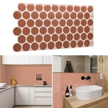 1/6 шт. самоклеящаяся наклейка в стиле бохо с коричневой мозаикой и винтажной плиткой для декора стен кухни 30X15 см 1PCS