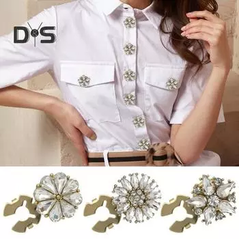 1/6 шт. Стразы для пуговиц, чехлы для цветочных пуговиц на рукавах, без шитья, мгновенные застежки для пуговиц, украшения для платья, костюма, смокинга, рубашки, смокинга своими руками 1pc