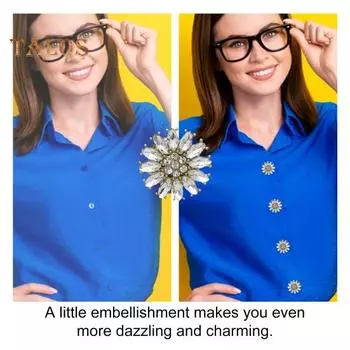 1/6 шт. Стразы для пуговиц, чехлы для цветочных пуговиц на рукавах, без шитья, мгновенные застежки для пуговиц, украшения для платья, костюма, смокинга, рубашки, смокинга своими руками 1pc