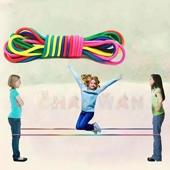 1-6 шт. супер эластичная скакалка для тренировок на выносливость, забавные игрушки для упражнений в помещении и на открытом воздухе, домашняя группа, регулируемый резиновый ремешок для скакалки