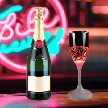 1/6 шт. светодиодная подсветка бокалов для вина, шампанского, сувениры для вечеринок, стаканы для кофе, молока, виски, стаканы для барбекю, многоцелевое украшение