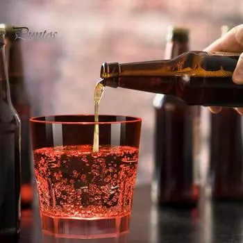 1/6 шт. светящиеся стопки со светодиодной подсветкой, бокалы для виски для вечеринки, светящиеся в темноте стопки, многоразовая посуда для напитков на день рождения, Рождество, свадьбу зелёный