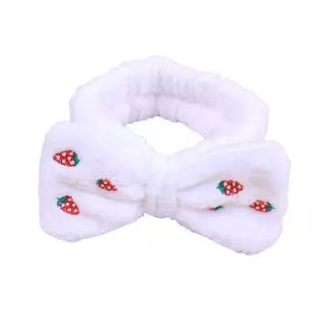 1/6 шт. Женские спа-повязки на голову для макияжа и умывания, клубничные банты для волос, повязка на голову, эластичные резинки для волос, головные уборы для девочек, женщин