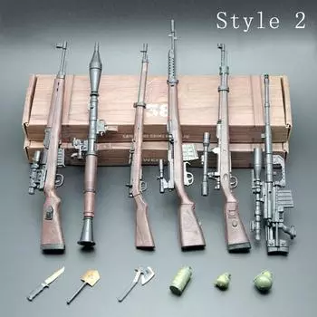 1/6 солдатская 4D собранная модель карабина со стойками, игрушечное оружие style 1