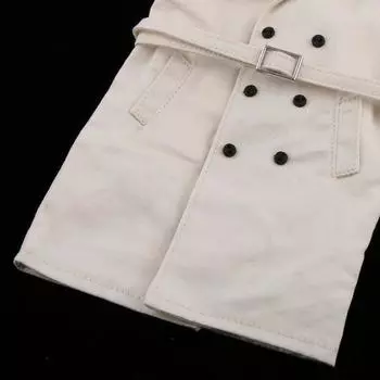 1/6 Тренчкот Ветровка Верхняя одежда Длинная куртка для 12 мужской фигуры Белый