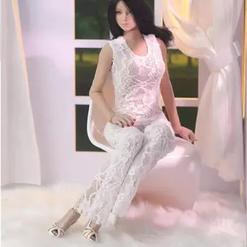 1/6 женская фигурка без рукавов комбинезон униформа полный костюм коллекционные куклы одежда для 12 дюймов белый