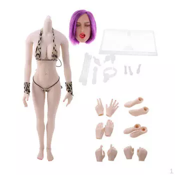 1/6 женская фигурка с гибким телом, бледная фигурка с короткими волосами, скульптура головы + модели рук в бикини