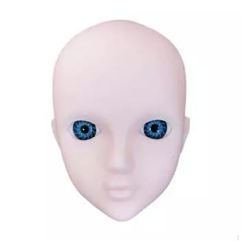 1/6 Женская голова куклы 12 Фигурка 3D глаза Без волос DIY Макияж Тренировка blue eyes