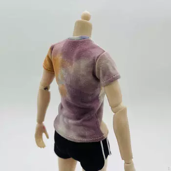 1/6 Женские фигурки Футболка -костюм Украшения Удобная, Портативная, Миниатюрная Одежда, оранжевый