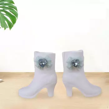 1/6 Женские сапоги для кукол, обувь для фигурок, мода, туфли на высоком каблуке, мини для 12 дюймов Green Bows