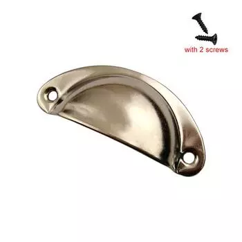 1/6pcs Cup Drawer Kitchen Drawer Shell Pull Half Moon Wardrobe Door Retro Antique Brass Iron Handles Furniture Hardware 1pcs