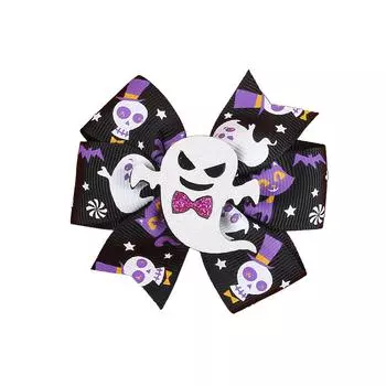 1/6PCS Kids Halloween Hair Clips Pumpkin Devil Hair Bows Clips Girls Festival Party Barrettes Clips Children Hair Accessories