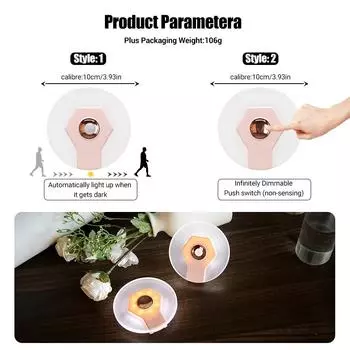 1-6PCS Mini LED Night Light USB Rechargeable Night Lamp For Kitchen Cabinet Wardrobe Lamp Staircase Wireless LED Closet Light 1PC