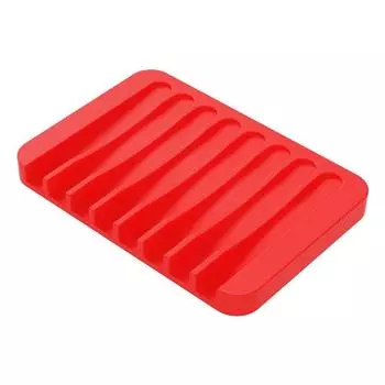 1-6шт силиконовая мыльница креативная без перфорации силиконовая мыльница простая сливная мыльная паяльник без коробки для накопления воды 1PCS