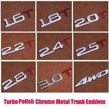 1.6T~3.0T логотип 3D металлический автомобиль внедорожник грузовик значок наклейка эмблема наклейка (Размер:9*2,5см) 24T