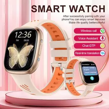 1,72-дюймовые смарт-часы, QTLLBT, прием и совершение звонков, уведомления о сообщениях, более 100 спортивных режимов, голосовой помощник