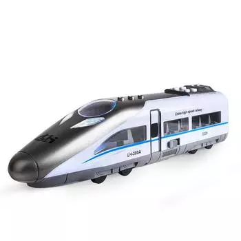 Мини-звуковые и световые игрушки 1/72:Поезд LH-380A D3201, игры, классические игрушки для праздника, дня рождения или рождественских подарков, сверхскоростной поезд для детей 1/72-Size:36.5*9.3*6.8cm белый