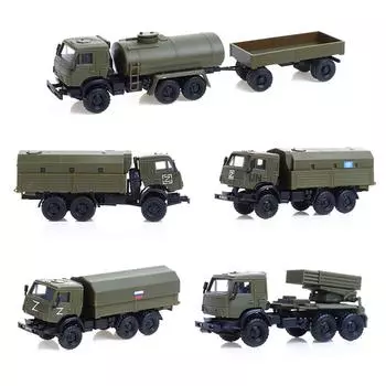 1/72 Россия Камаз-5350 Военный грузовик Сборка Головоломка Модель Ракета Имитация Артиллерии Модель Игрушка для Мальчиков