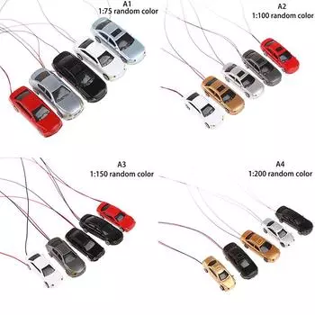 1:75/100/150/200 Пластиковые Модели Машин Со Светодиодными Огнями Микро Сцена Украшения Здания Аксессуары A3