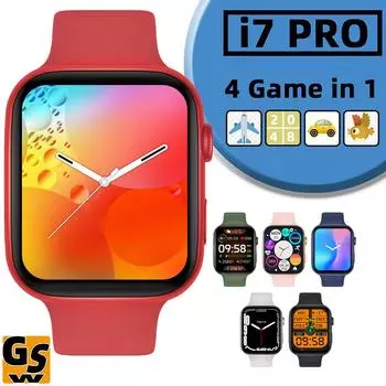 1,75-дюймовые умные часы Iwo I7 Pro Series 7 Bluetooth Call Heart Rate Monitor DIY Wallpaper Smart Watch розовый