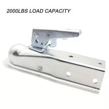 1-7/8 Прямой сцепной механизм для прицепа, грузоподъемность 2000 фунтов, для буксировки кемпера, лодки, автофургона серебряный