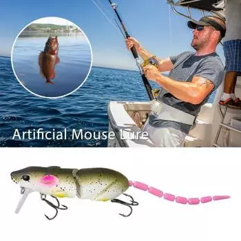 1/7 шт 8 см/15,3 г металлическая приманка для мышей с тройным крючком 2-секционная бионическая 3D крыса искусственная жесткая приманка для пресноводной соленой воды рыболовные принадлежности