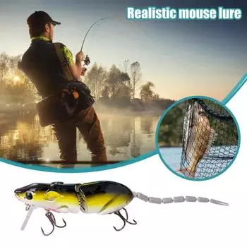 1/7 шт 8 см/15,3 г металлическая приманка для мышей с тройным крючком 2-секционная бионическая 3D крыса искусственная жесткая приманка для пресноводной соленой воды рыболовные принадлежности
