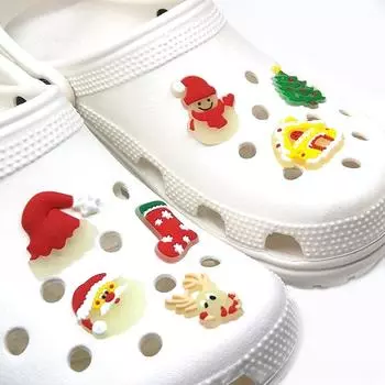 1/7 шт. светящиеся в темноте подвески для обуви на Рождество идеальный праздничный подарок креативные аксессуары для обуви зажимы для обуви украшение для обуви