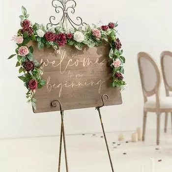 1,85 м гирлянда цветочная искусственная роза цветочные композиции свадебная арка цветы украшение стола цветочная гирлянда гирлянда из зелени фон настенный декор 1 Pc синий