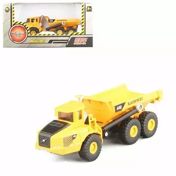 1/87 металлическая модель грузовика, демпферный грузовик, модель грузовика, гидрологическое подъемное устройство для детей 1/87-Size:13.5*4.7*4.6cm жёлтый