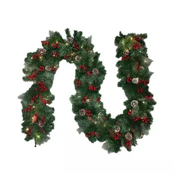 1.8/2.7M Рождественское украшение Ротанг Рождественская гирлянда Венок Настенный стильный для дома Ветки De W4B0 A-1pcs