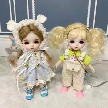 1/8 BJD кукла 18 см с несколькими подвижными суставами и макияжем для лица, модная одежда, высококачественные игрушки для девочек, кукла для друга, праздничный подарок 18CM