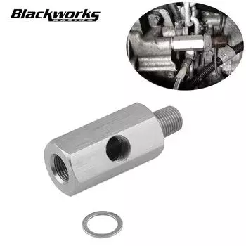 1/8 BSPT и 1/8 NPT и M10 алюминиевый соединитель датчика давления масла для тройника NPT адаптер для турбонагнетателей серебристый