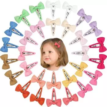 1,8-дюймовые милые однотонные ленточки-вертушки с бантами, безопасные зажимы BB, детский аксессуар для волос розовый