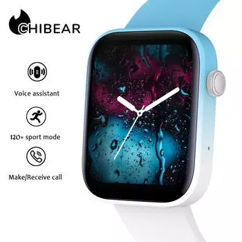 1,8-дюймовые умные часы с функцией Bluetooth для мужчин и женщин, поддержка 120+ спортивных голосовых помощников, умные часы для Xiaomi Huawei Samsung