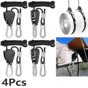 1/8-дюймовый сверхмощный регулируемый светильник для выращивания, веревочная вешалка с храповым механизмом для светильников для выращивания, садоводства, свободный дизайн 1Pc