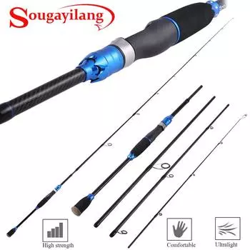 1,8 м 2,1 м удочка для приманки портативная дорожная нескользящая удочка 4 секции с углеродным волокном 1.8M