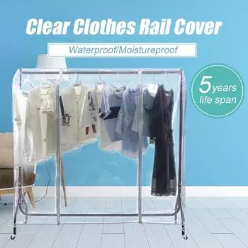 1,8 м Бытовой чехол для рейла для одежды Пальто Предмет одежды Платье Костюм Сумки Одежда Пылезащитный Вешалка Хранение Защитник Пыльник 0.9M