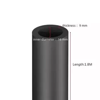 1,8 м черная губчатая резиновая трубка водонепроницаемая антифризная теплоизоляция трубчатая утолщенная самоклеящаяся защитная муфта верблюд