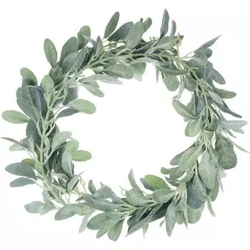 1,8 м гирлянда из ушек ягненка с флокированной зеленью, декоративные фермерские лозы для камина или стола, искусственные стебли и палочки для ушек ягненка зелёный