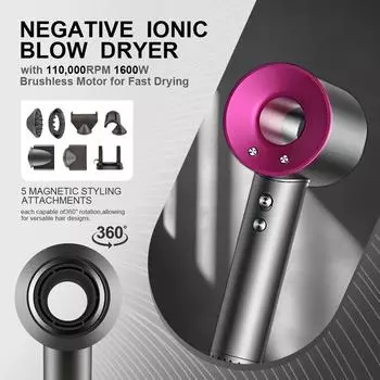 1,8 м профессиональный фен для волос без листьев отрицательный ион ухода за волосами быстрый домашний мощный фен постоянный 200 миллионов анионов фен UK