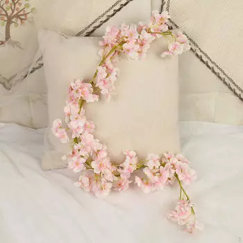 1,8-метровый искусственный венок-гирлянда для праздничного украшения камина темно-розовый