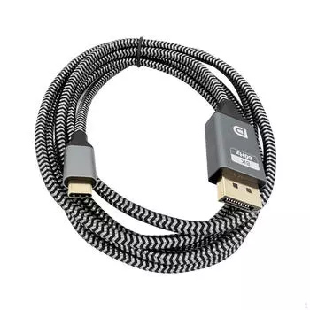 1,8-метровый кабель USB C - DP 1.4, адаптер типа 8K, универсальный чехол из алюминиевого сплава, аксессуар для