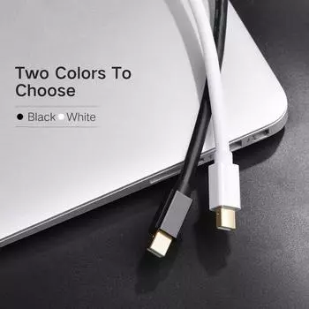 1,8-метровый Mini DP Display Port Thunderbolt 2 к HDMI-совместимому кабелю-адаптеру для Macbook Plated Pro S5L6 black-1.8m