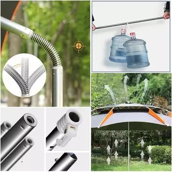 1,8-метровый пляжный зонт для кемпинга, использования на открытом воздухе, съемный, регулируемый, солнцезащитный козырек, водонепроницаемый, для рыбалки на террасе