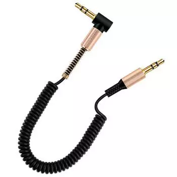 1,8-метровый пружинный аудиокабель AUX 3,5 мм для автомобиля, наушников, динамиков и микрофонов 1.8 m красный