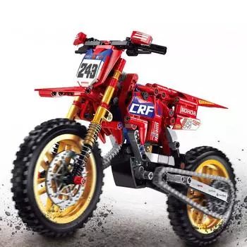 1:8 новых технических высокотехнологичных мотоциклов для мотокросса CRF, модель строительных блоков, внедорожный автомобиль, MOTO Moc Bricks, подарки, игрушки Diy для детей и мальчиков