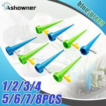 1/8 шт. Автоматическая система капельного орошения, самополив, шип для цветочных горшков, растений, теплиц, сада, автоматическое устройство для капельного полива Blue 1PCS