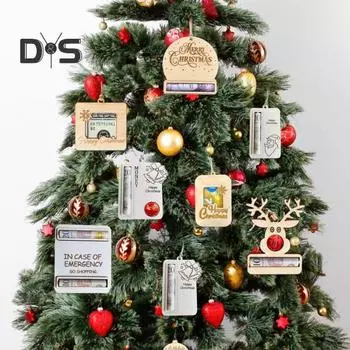 1/8 шт. Рождественский держатель денег ручной работы деревянный зажим для денег подвеска рождественская елка подвесные украшения денежный диспенсер для наличных денег подарок A