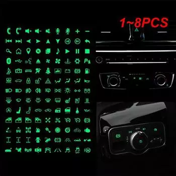 1~8 шт универсальная автомобильная кнопка светящаяся наклейка ночная светящаяся клавиша переключателя этикетка цепная панель наклейки многофункциональный кнопочный переключатель